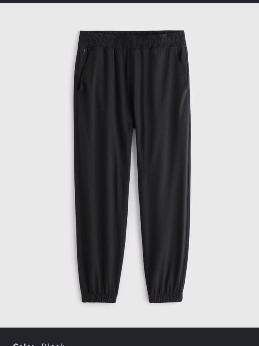 Men's Abercrombie YPB motionTEK Cinched Hem
Pant - Black Jogger size XS